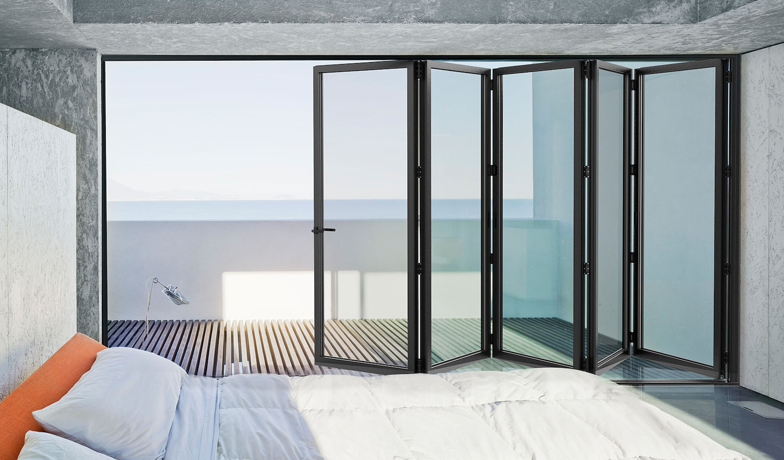 bifold door installed in bedroom