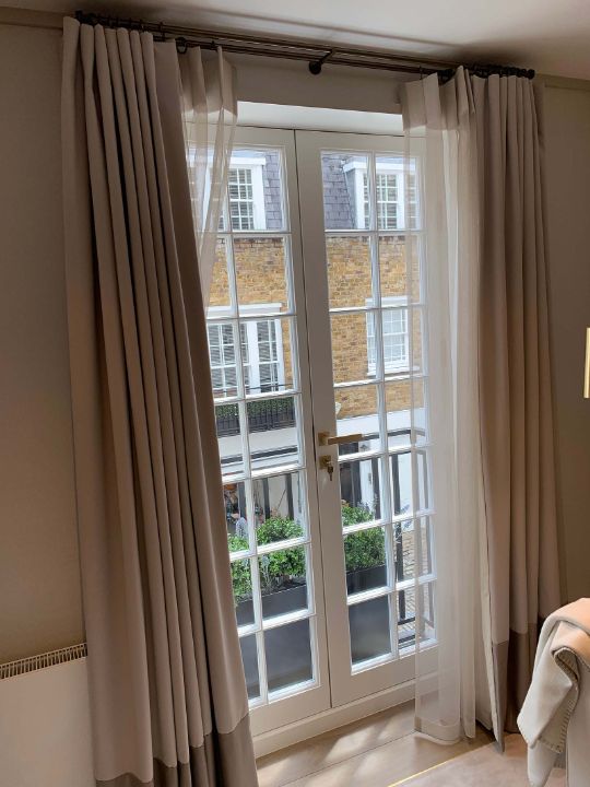 white framed small french doors